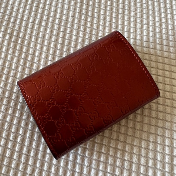 GUCCI Orange Patent Card Case, NWOT - Picture 2 of 7